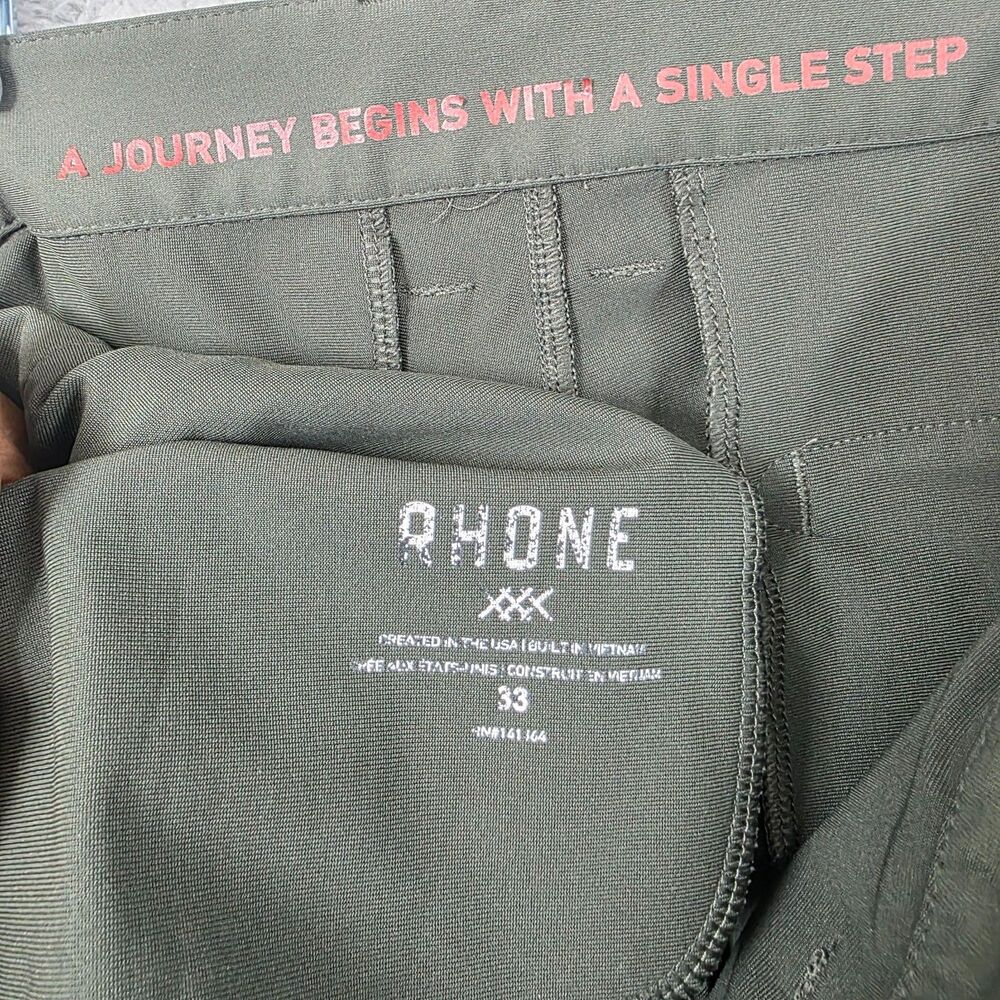 Rhone Pants Men's Green Commuter Chino 100541 Size 33x32 - Picture 5 of 9